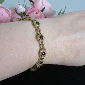 Victorian Revival Goldette NY Signed Bracelet